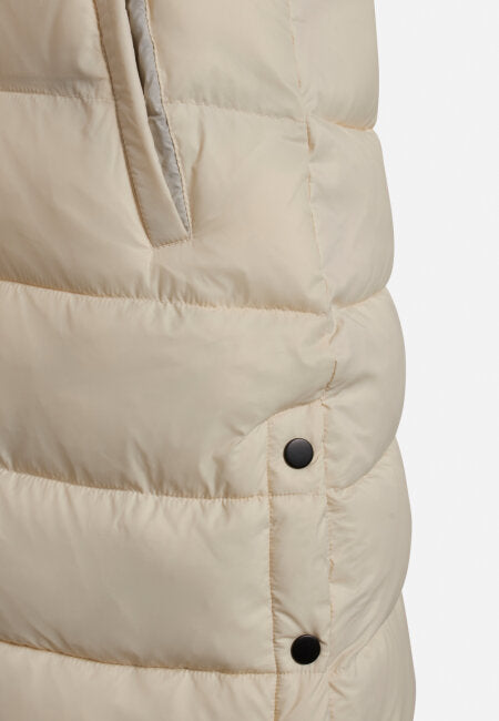 Knee long puff coat with hood