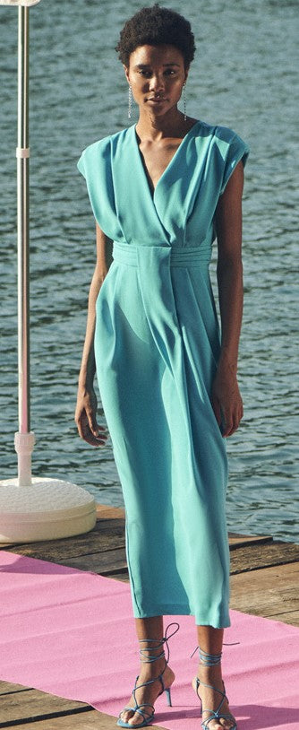 Teal blue Pia B pencil dress