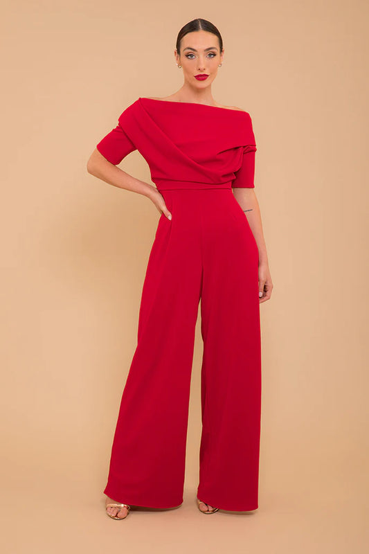 Red Lima Atom Label jumpsuit