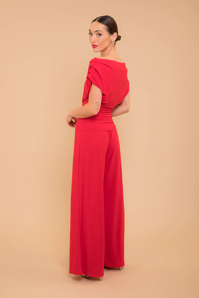 Carbon Jersey Jumpsuit Red