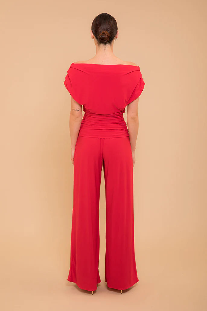 Carbon Jersey Jumpsuit Red