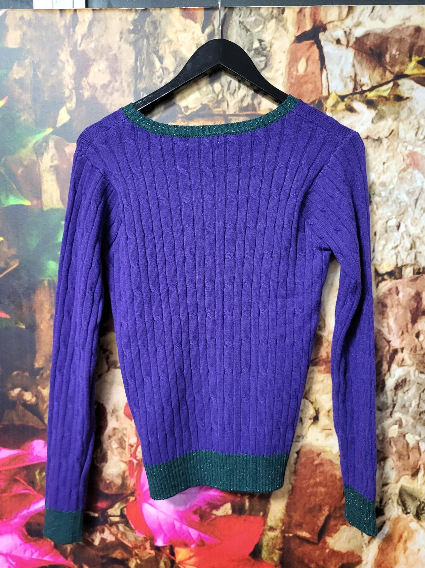 FLY GIRL ROUND NECK JUMPER GLITTER NECK DETAIL