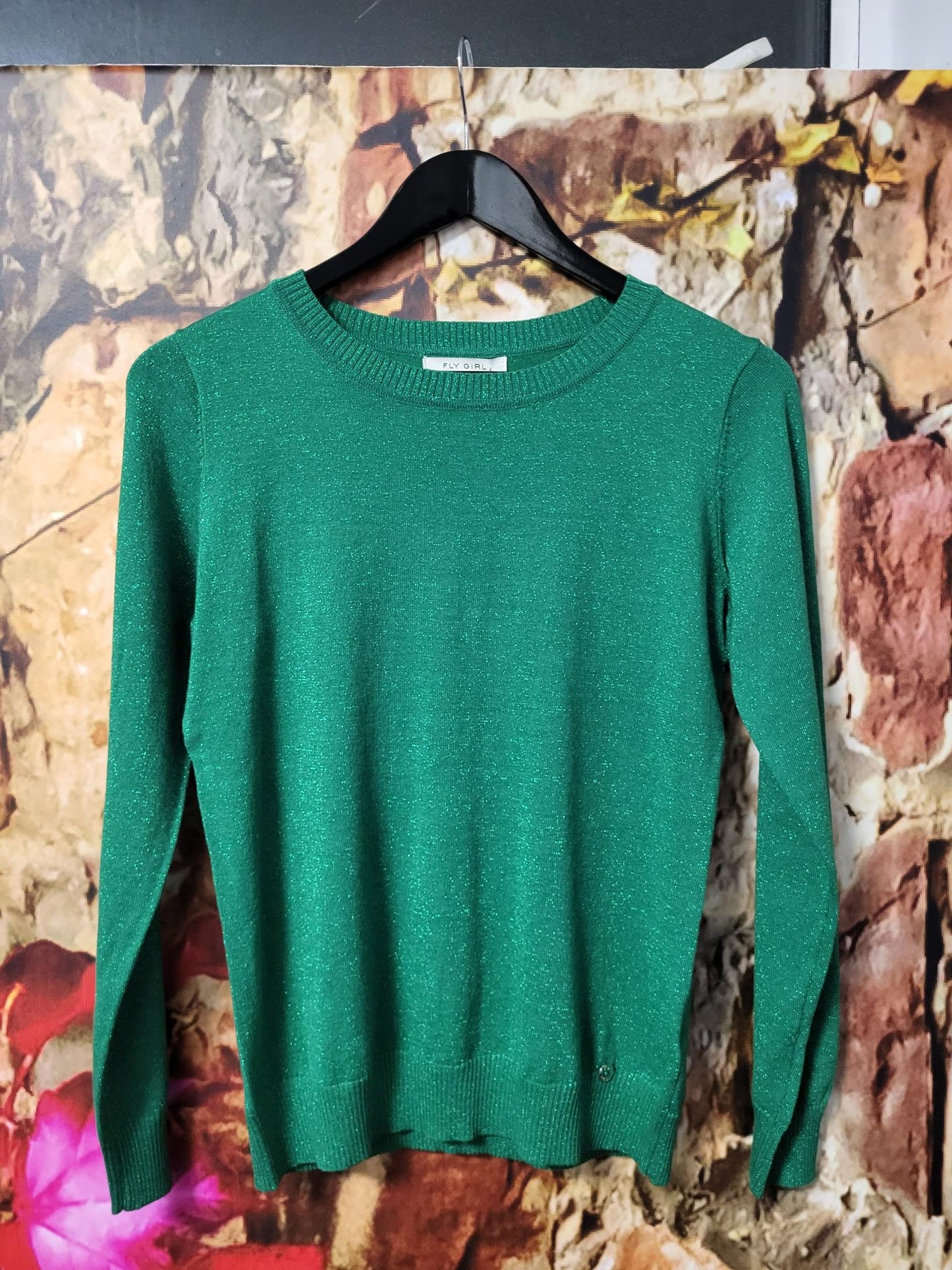 FLY GIRL Round Neck FINE KNITT JUMPER GLITTER DETAIL