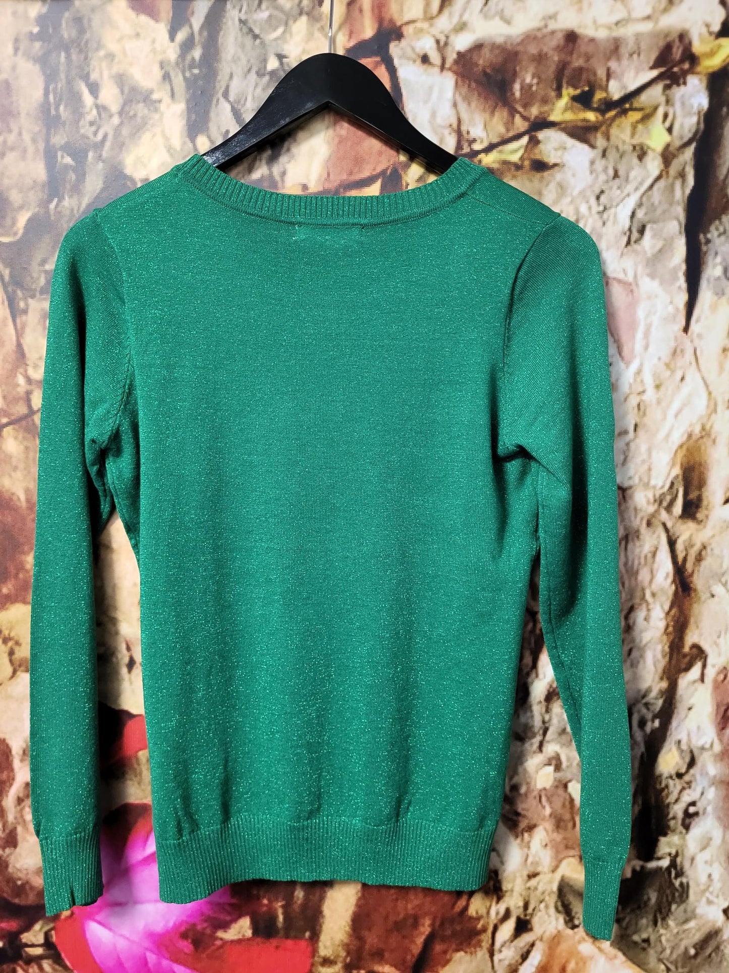 FLY GIRL Round Neck FINE KNITT JUMPER GLITTER DETAIL