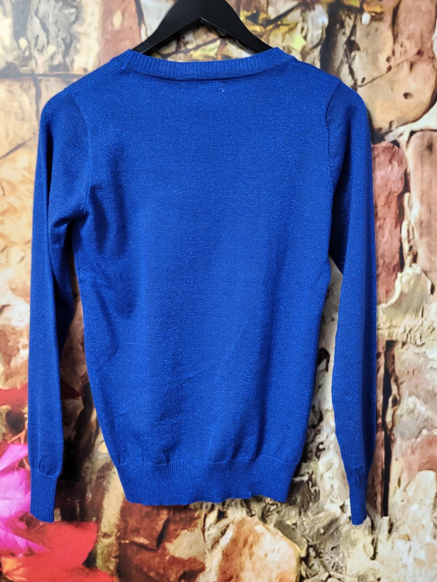 Round Neck FINE KNITT JUMPER GLITTER DETAIL