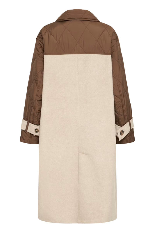 Cream and coffee Fransa coat