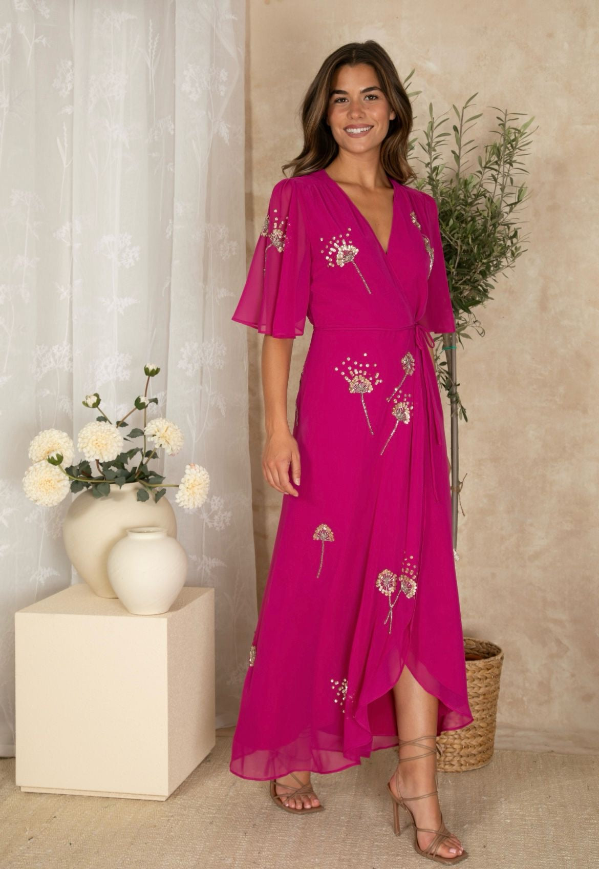 HOPE AND IVY ANGELINA EMBELLISHED DRESS