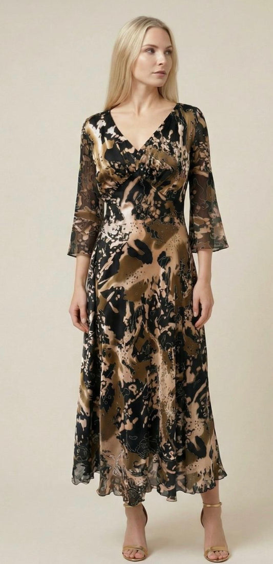 Black and gold dress