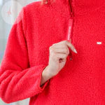 RELAX AND RENEW TOMATO COLOUR HALF ZIP