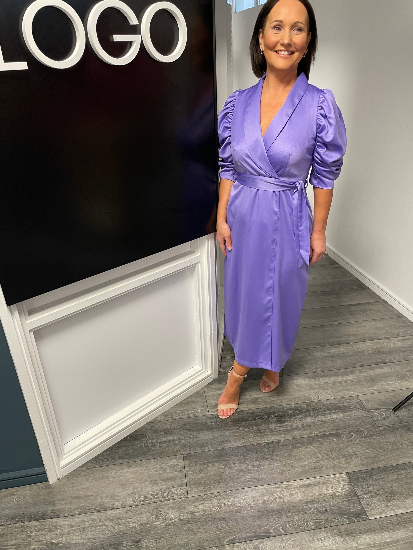 Closet London tie waist wrap dress