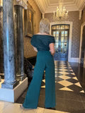 Carbon jumpsuit in forest green