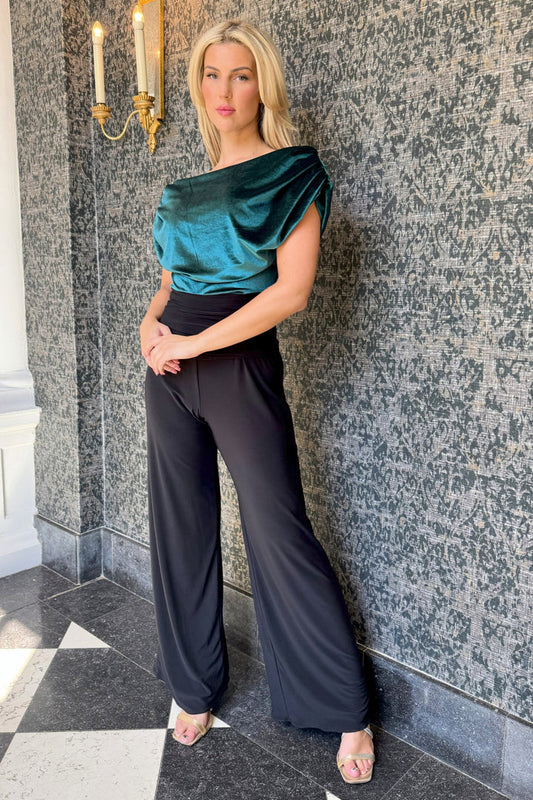 Carbon jumpsuit in velvet green