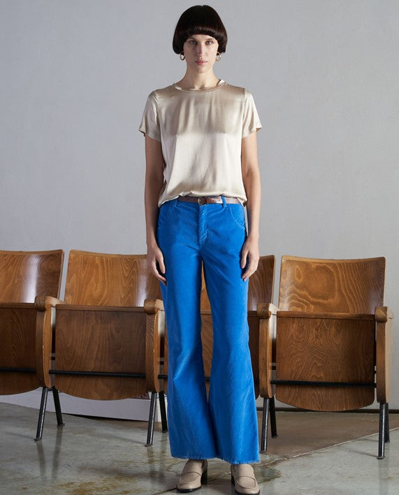 Cream silk top