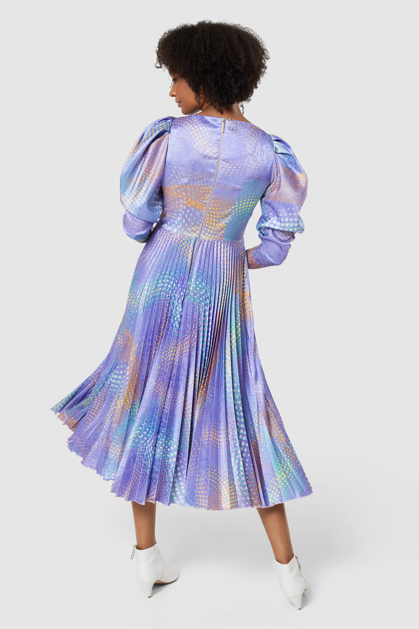 Closet London purple pleated dress