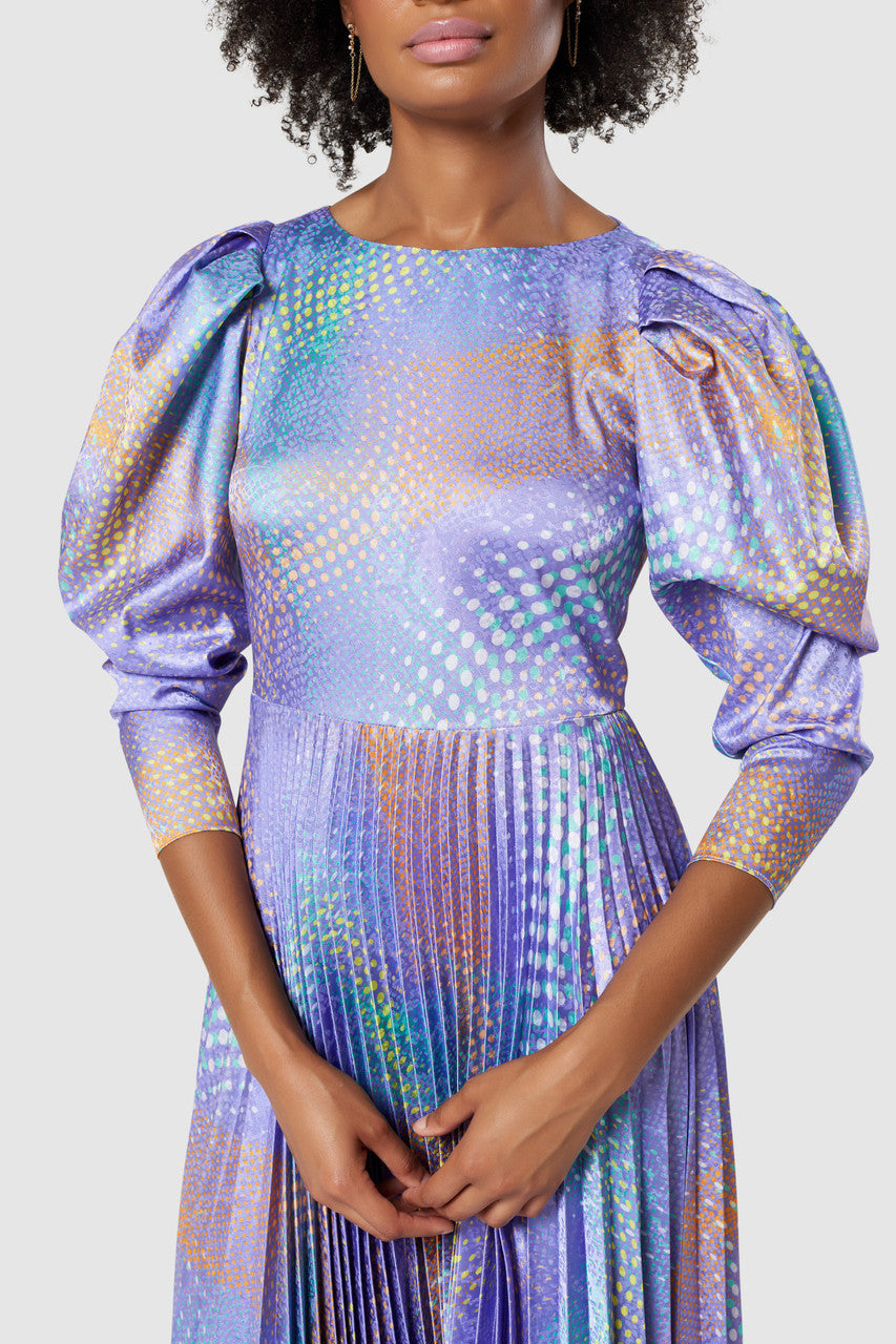 Closet London purple pleated dress