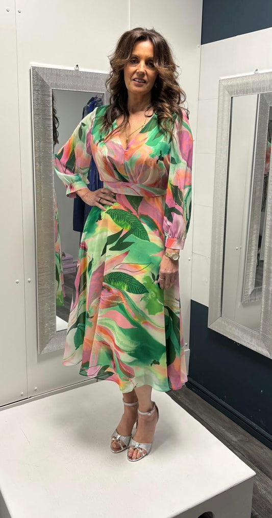 Floral v neck Moncha dress