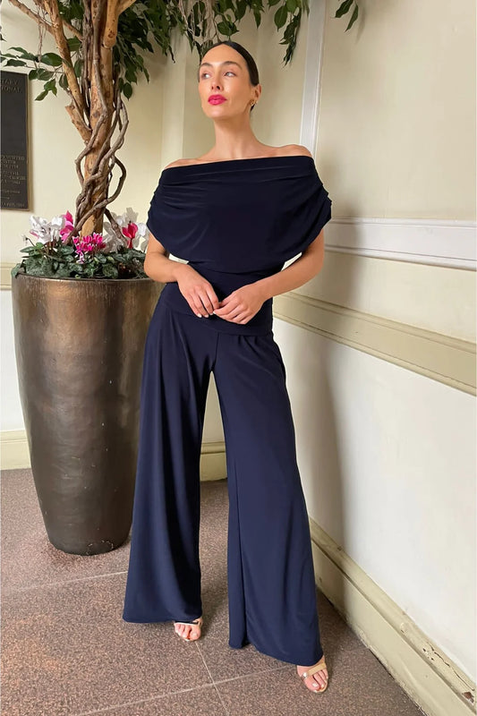 ATOM LABEL CARBON NAVY JUMPSUIT