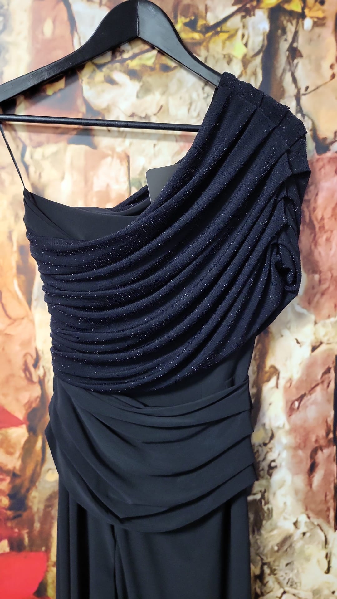 ATOM LABEL rhodium jumpsuit in black sparkle