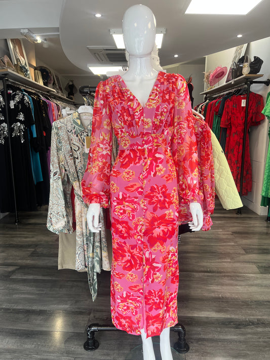 SJ THE LABEL FLORAL MIDI DRESS