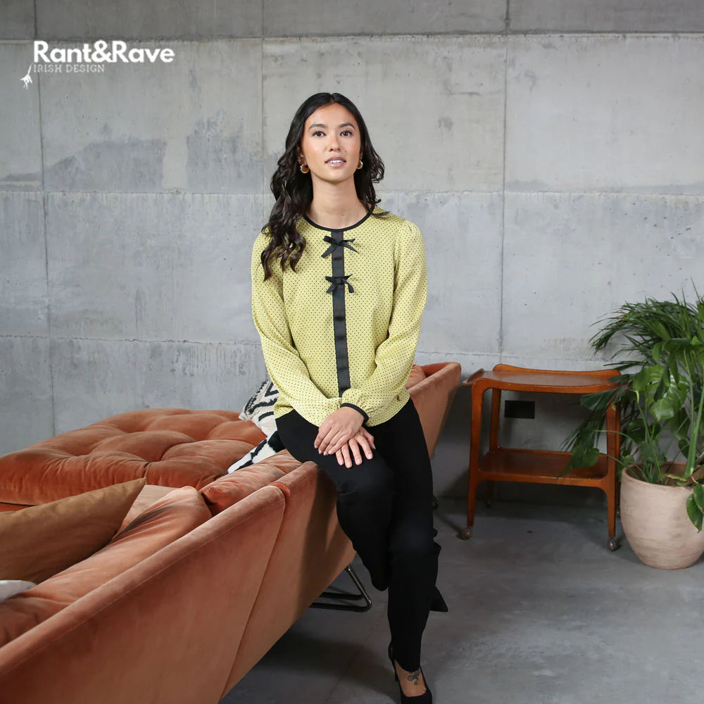Isha top in lime hue