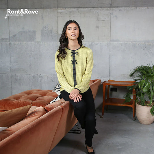 Isha top in lime hue