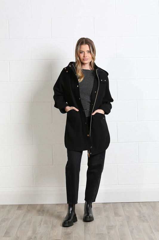 Rant and Rave Joanna Coat Black