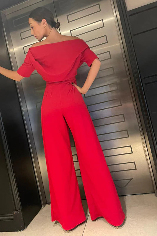 Red Lima Atom Label jumpsuit