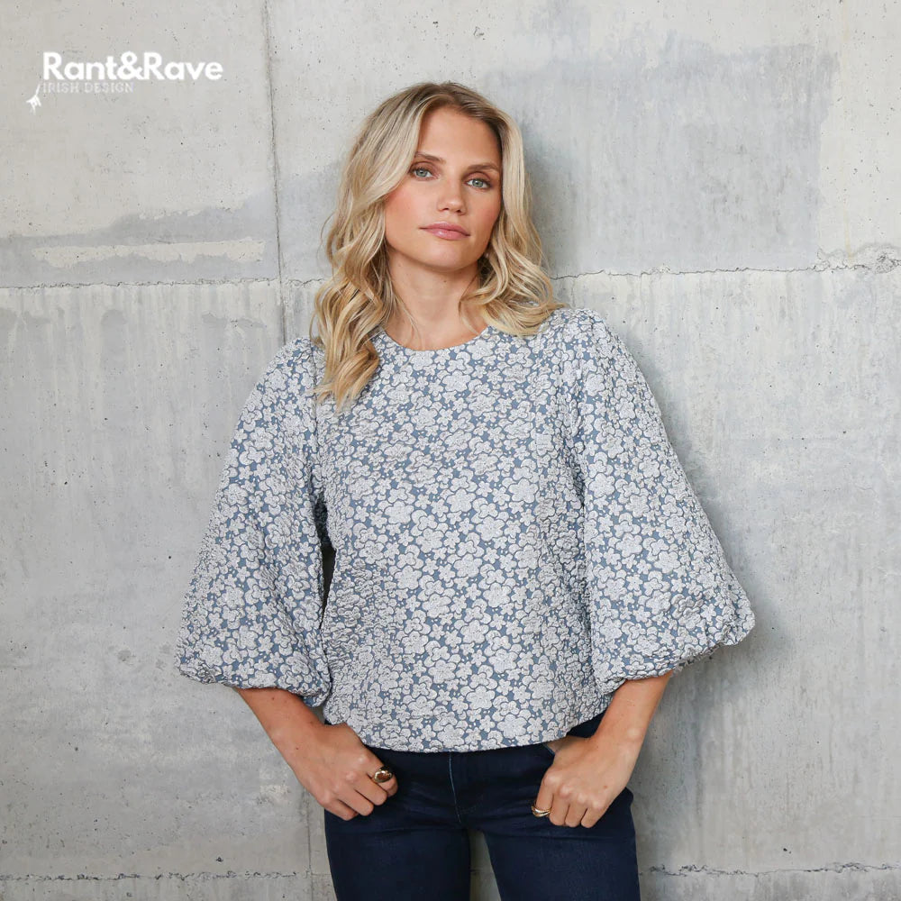 Quinn top in ice blue