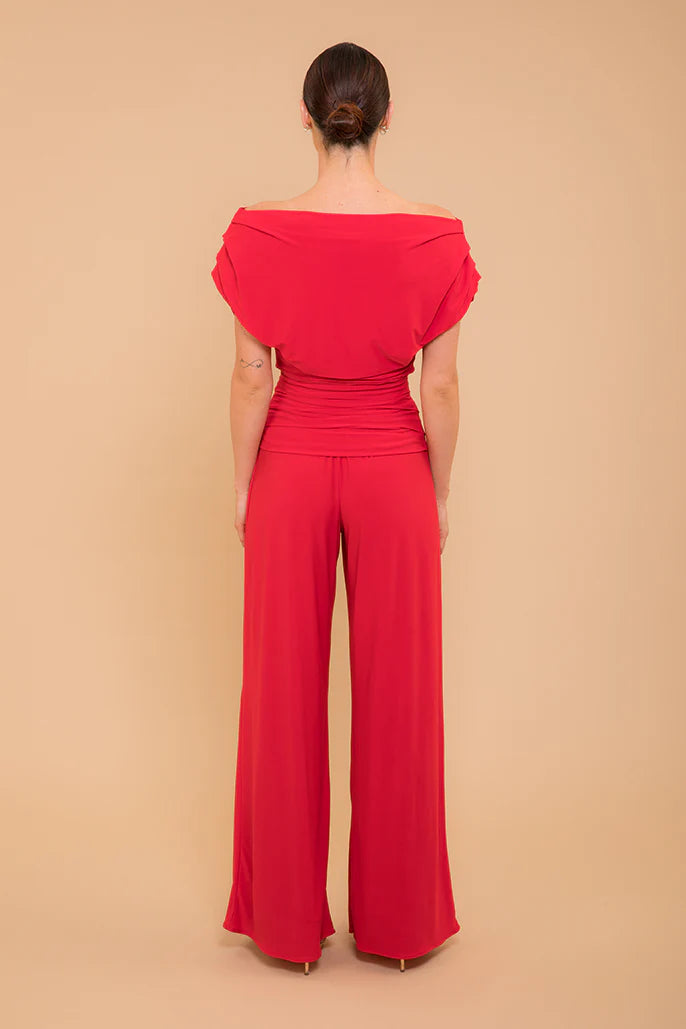 Atom Label Carbon jumpsuit Red