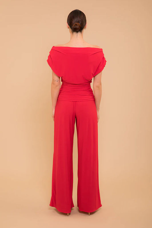 Atom Label Carbon jumpsuit Red
