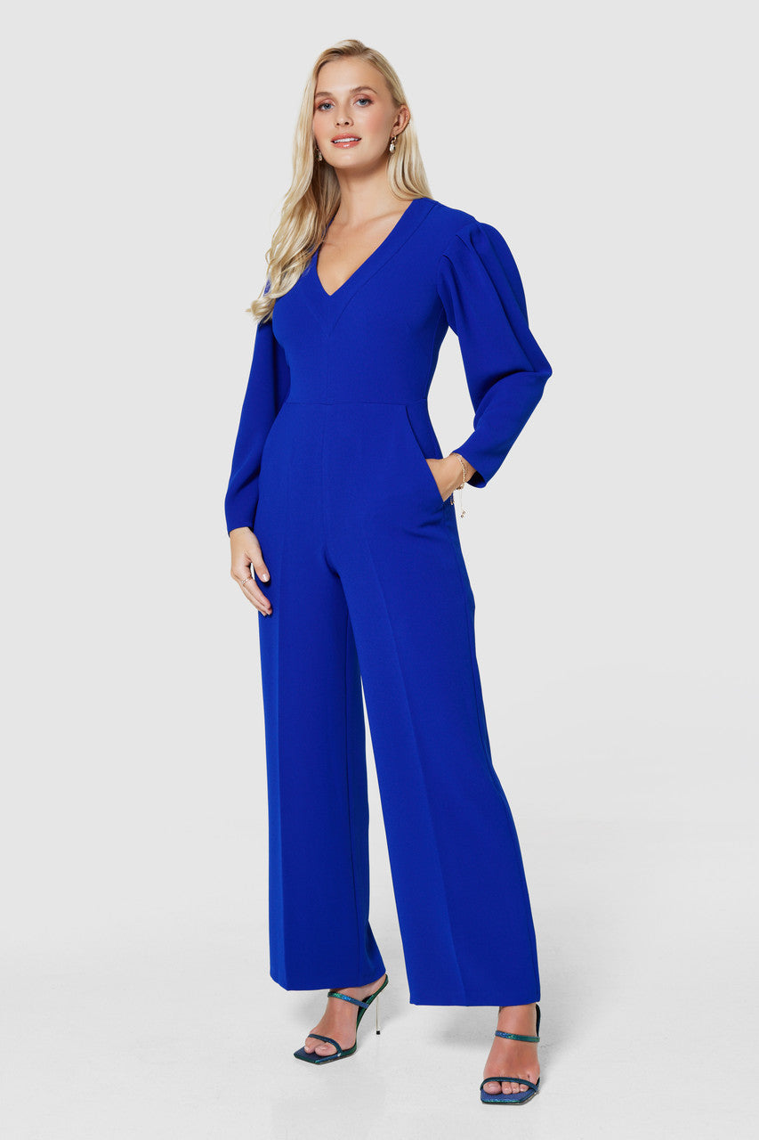 CLOSET LONDON ROYAL BLUE WIDE LEG JUMPSUIT