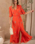 The Alana Embellished Wrap Dress
