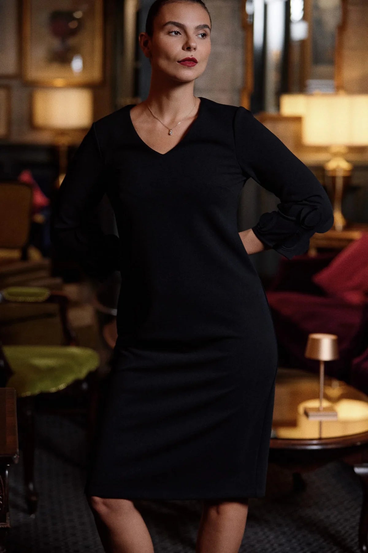 Peruzzi frill sleeve dress
