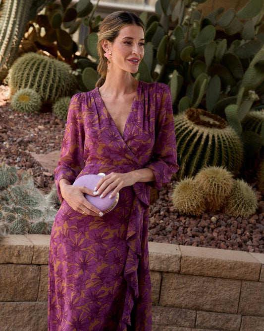 Gigi purple dress with floral print