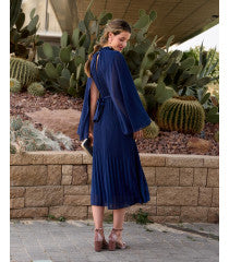 Navy cape dress