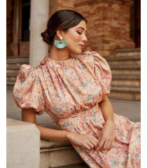 Midi peach dress