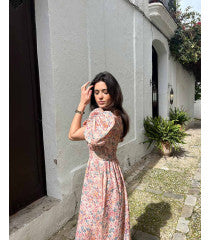 Midi peach dress
