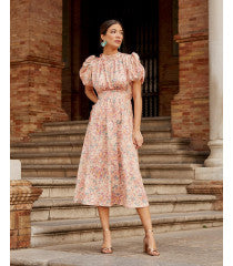 Midi peach dress