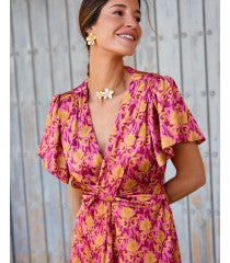 Nicollette Neckline floral dress