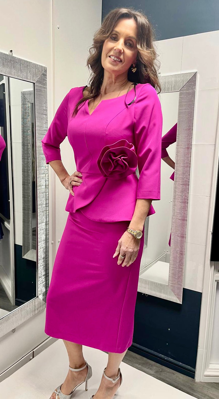 Pink peplum dress – HOUSE OF LOGO