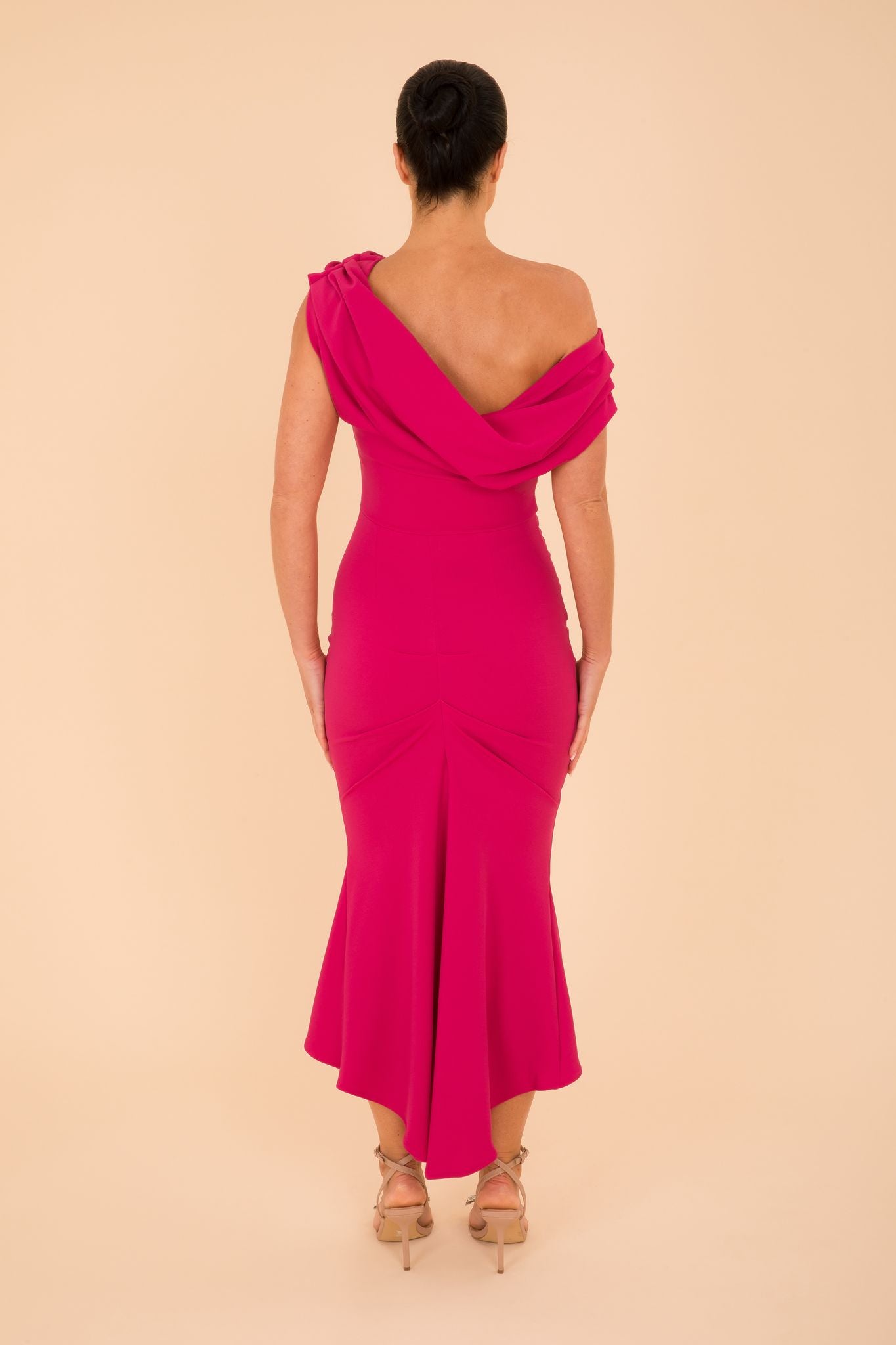 Hot pink Atom label bardot dress