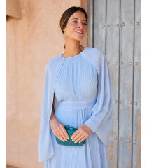 Cape powder blue dress