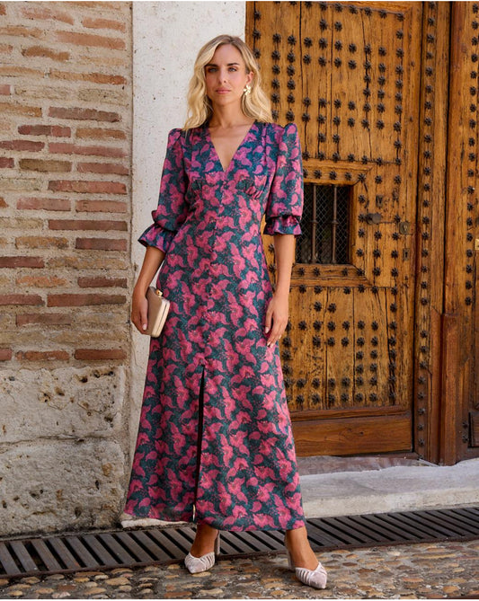 Ruby pink pattern dress