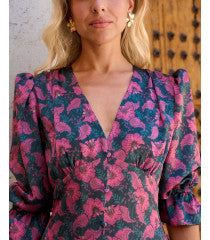 Ruby pink pattern dress