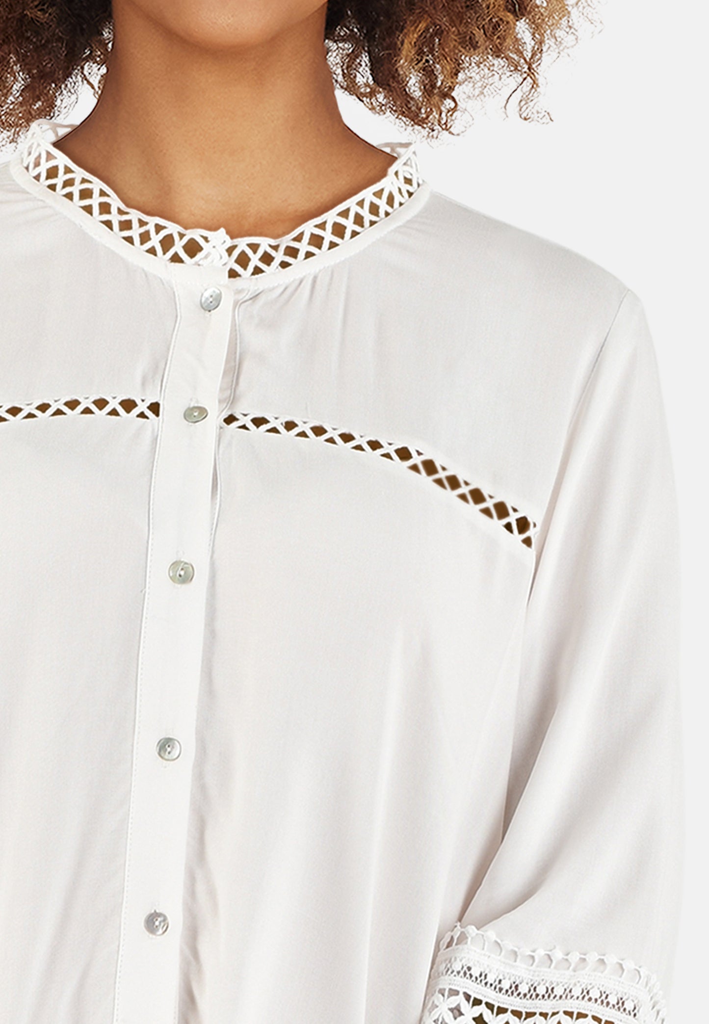 Sisters Point white crochet blouse EIYA-SH