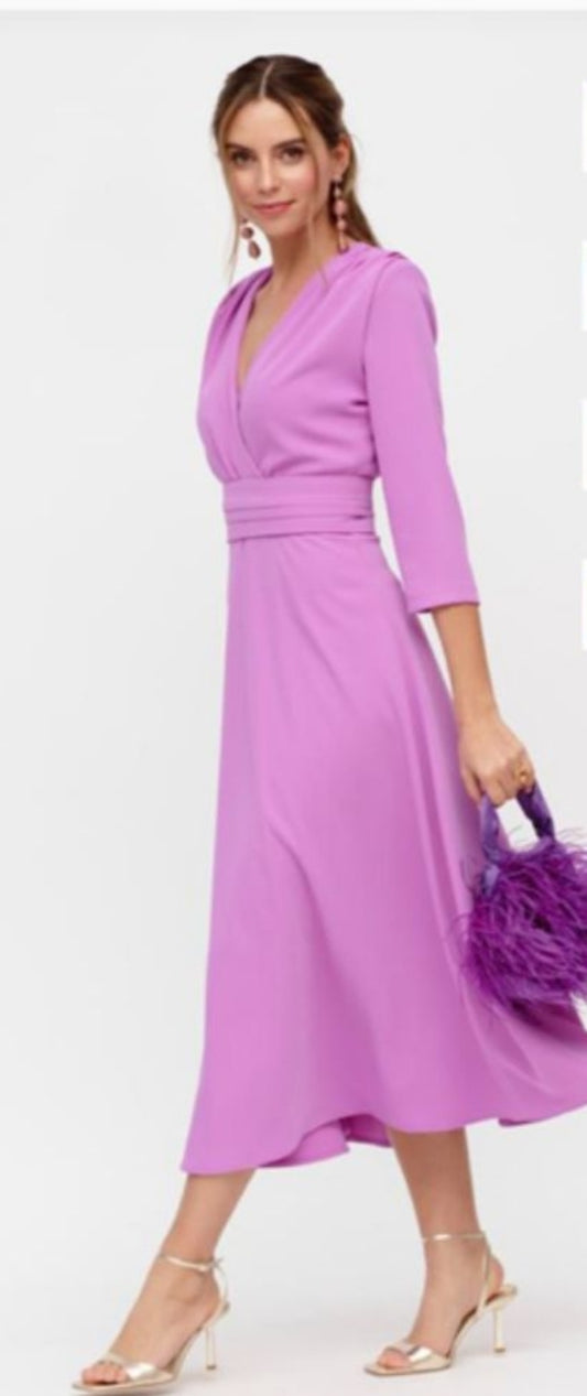 Role Mode V Neck Wrap Dress