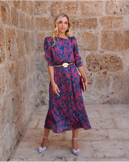 The Ulis leaf print dress
