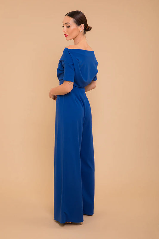 ATOM LIMA Crepe Jumpsuit Cobalt Blue