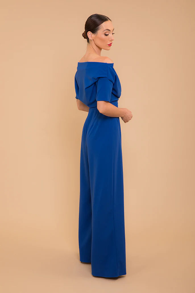 ATOM LIMA Crepe Jumpsuit Cobalt Blue