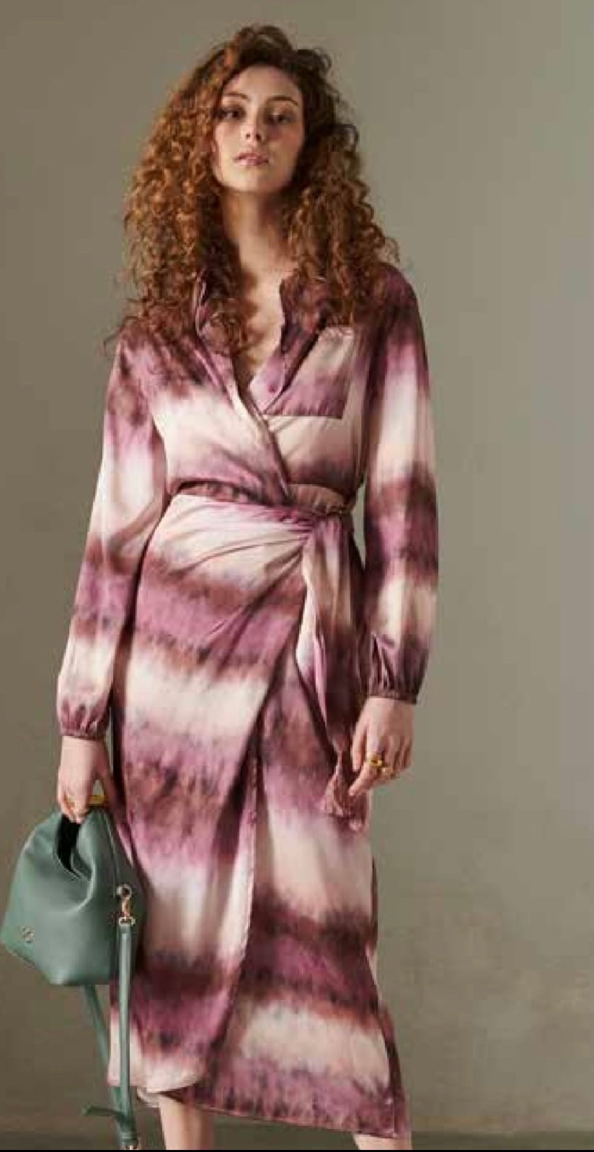 PIA B TIE DYE WRAP DRESS